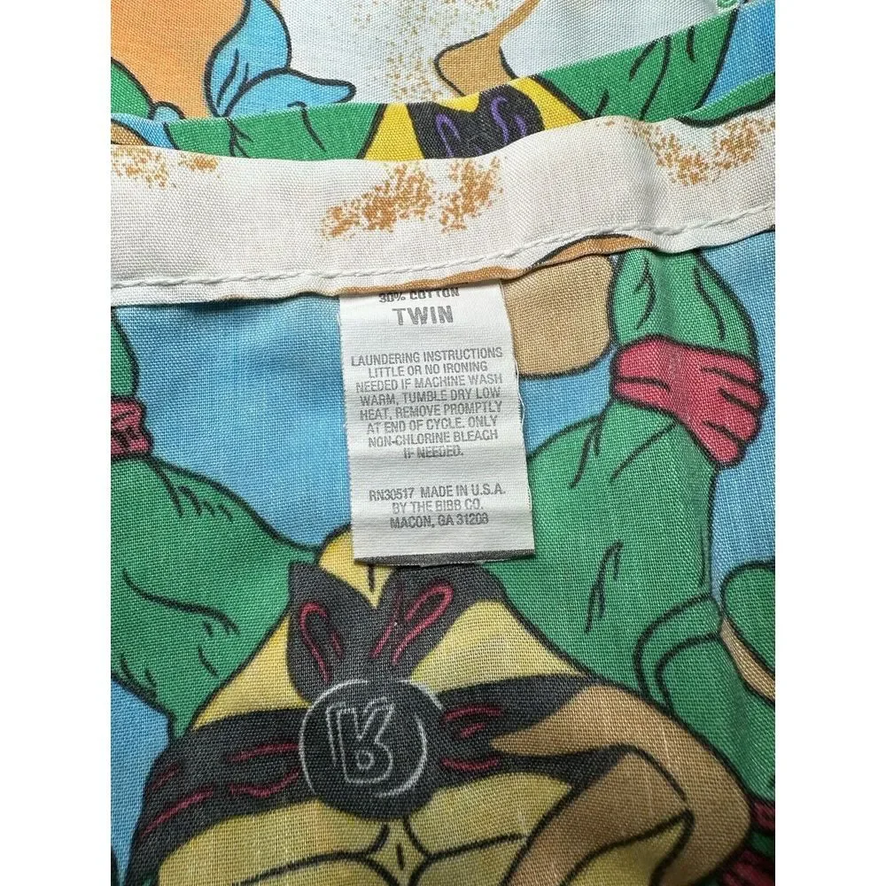 Vintage Rare 1988 Ninja‎ Turtle Twin Bed Set / Flat&Fitted USA Made!